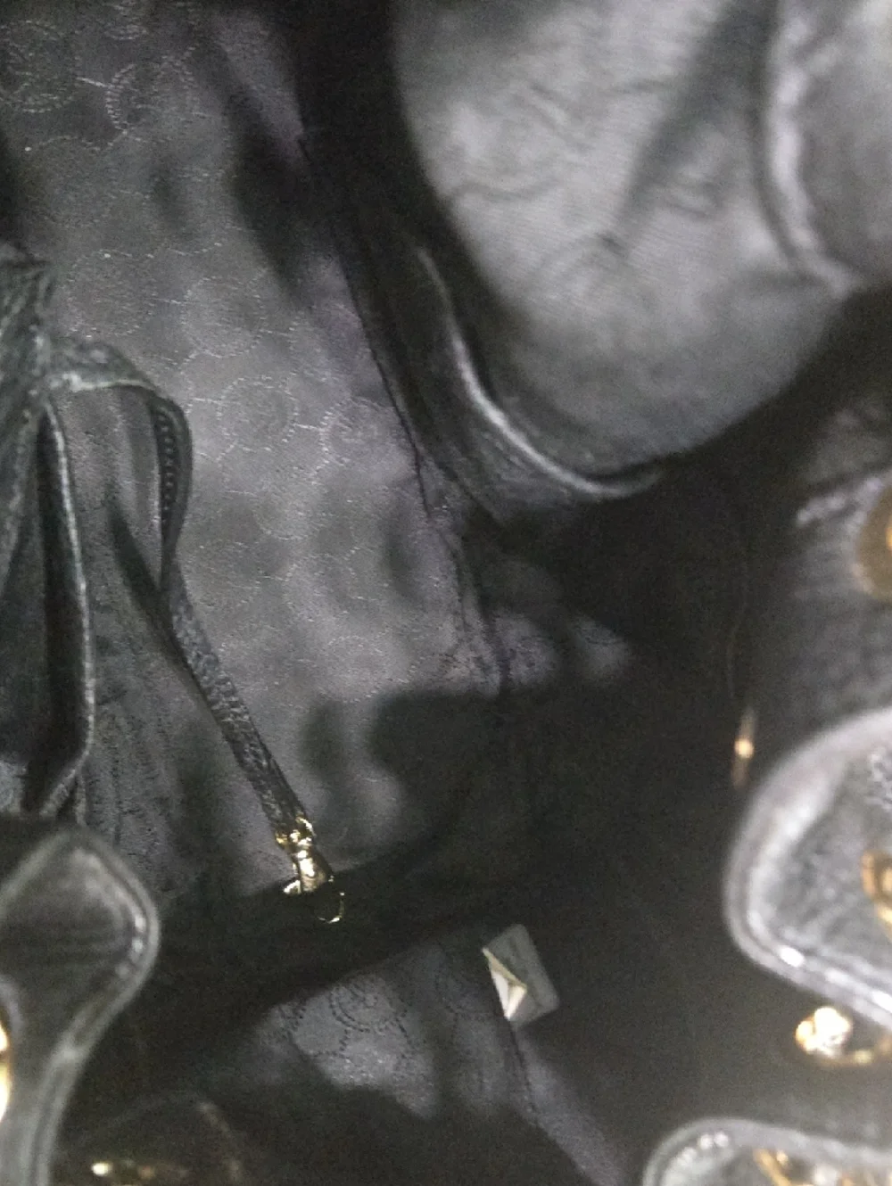 Michael Kors Black Pebbled Leather Hobo with Gold Hardware and Tassels - Picture 7 of 12